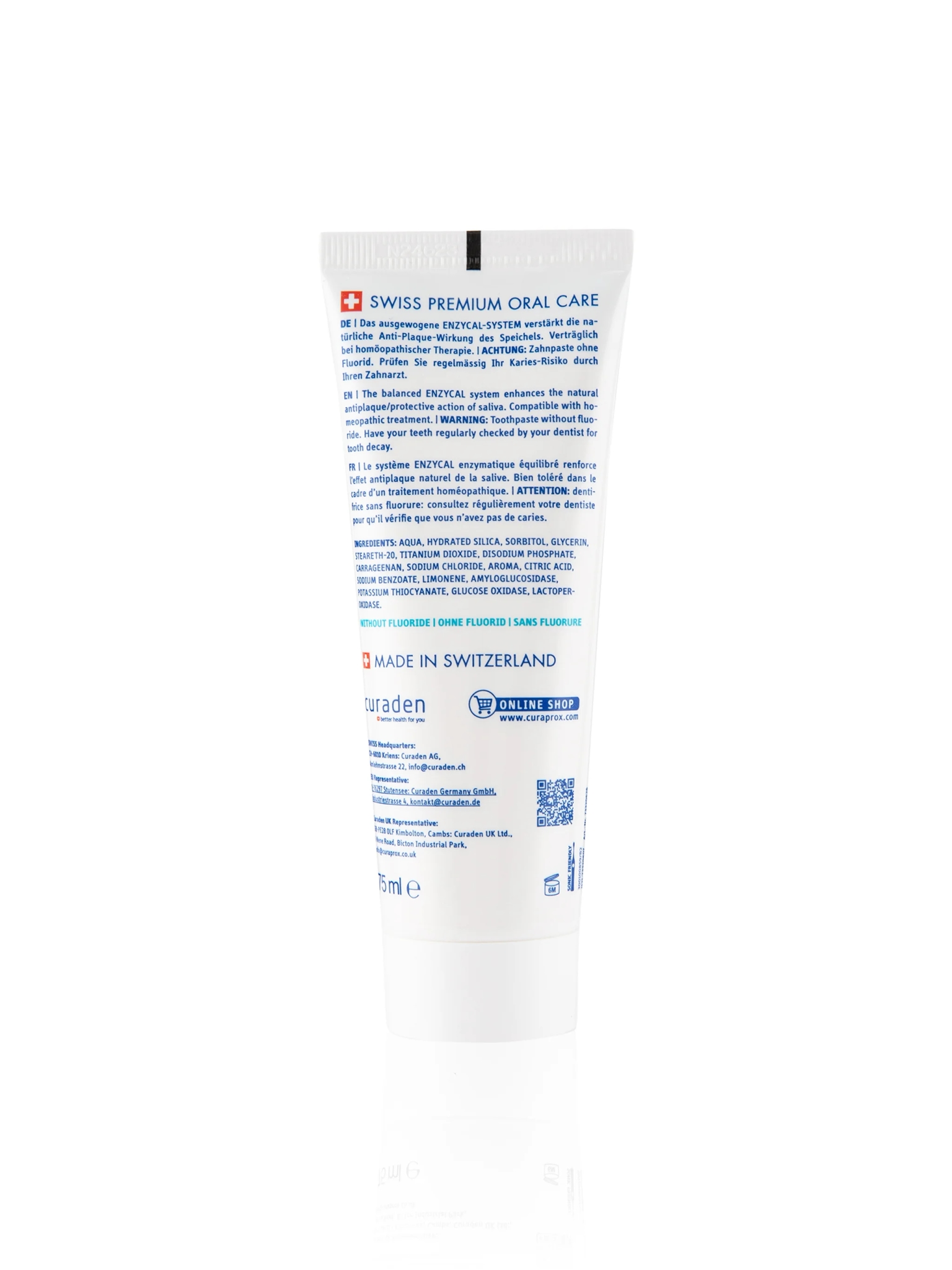 Enzycal Zero Fluoride 75 Ml
 - 75ml
