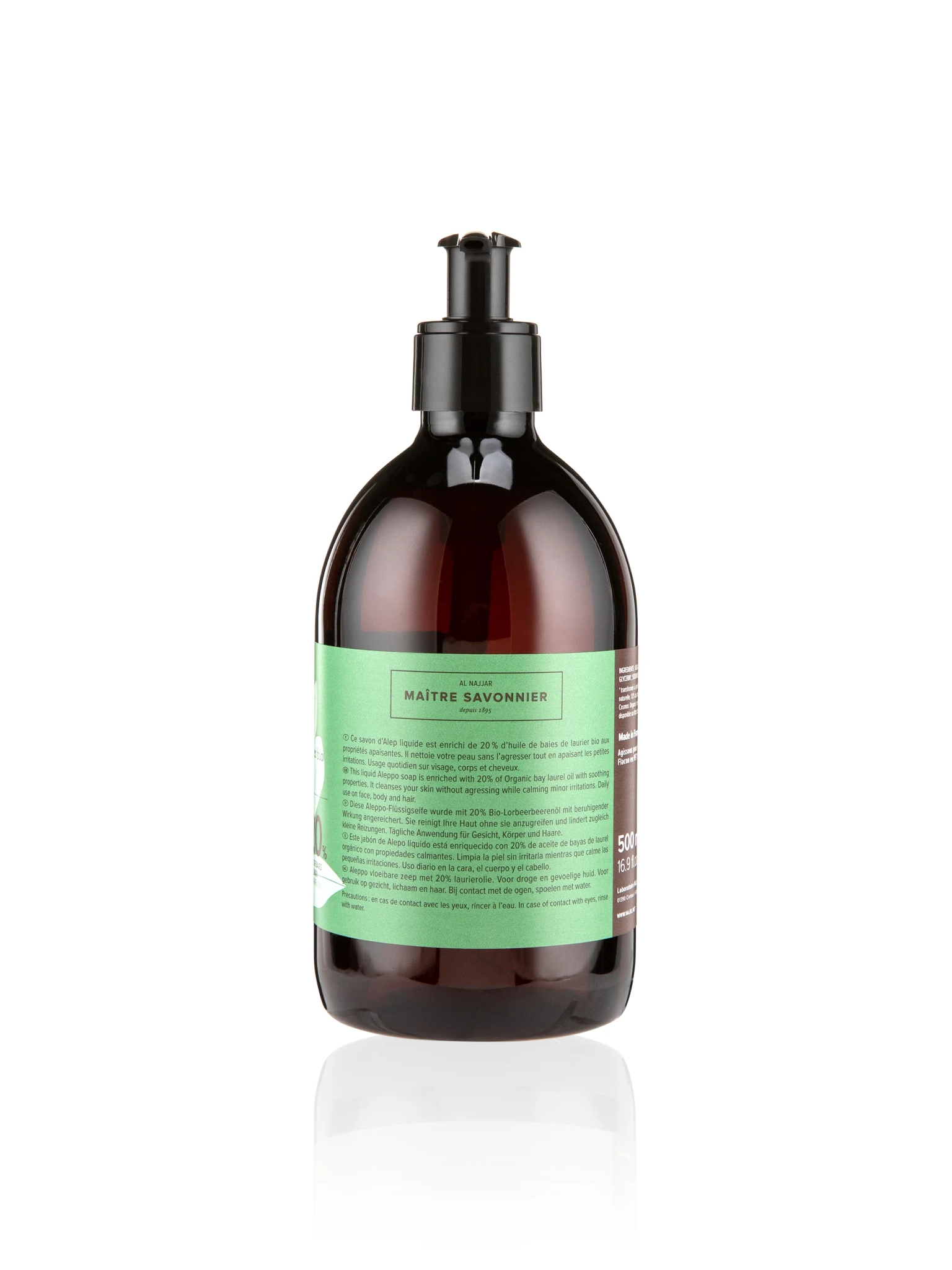 Aleppo Liquid Soap Organic Olive & Blo 20% - 500ml