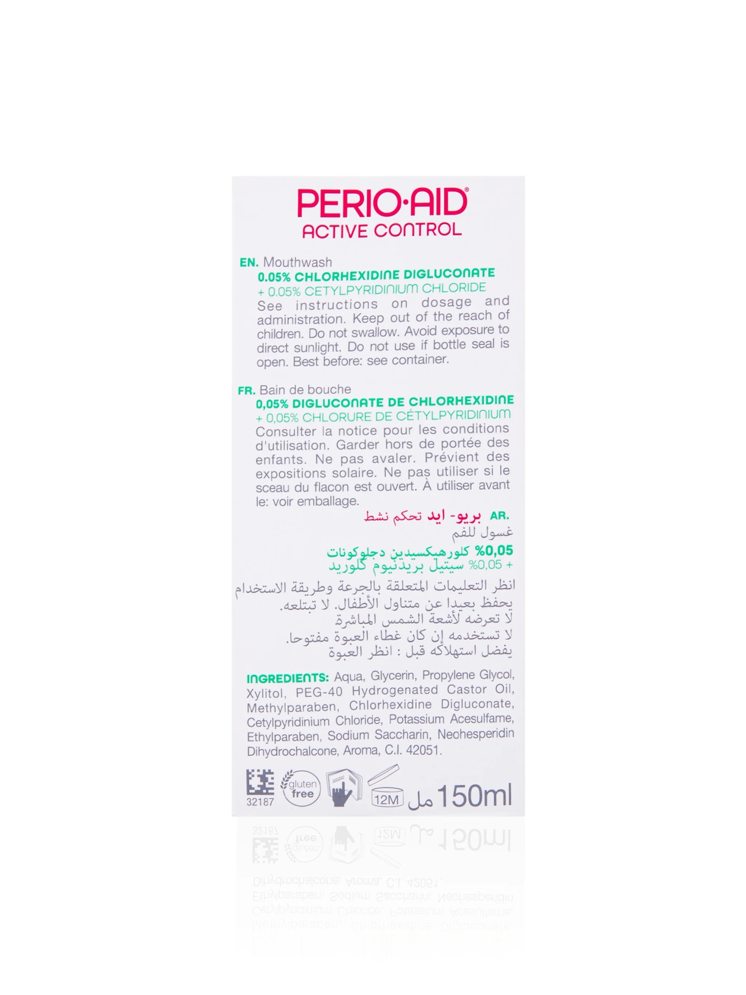 Perio-Aid Active Control Mouthwash - 150ml