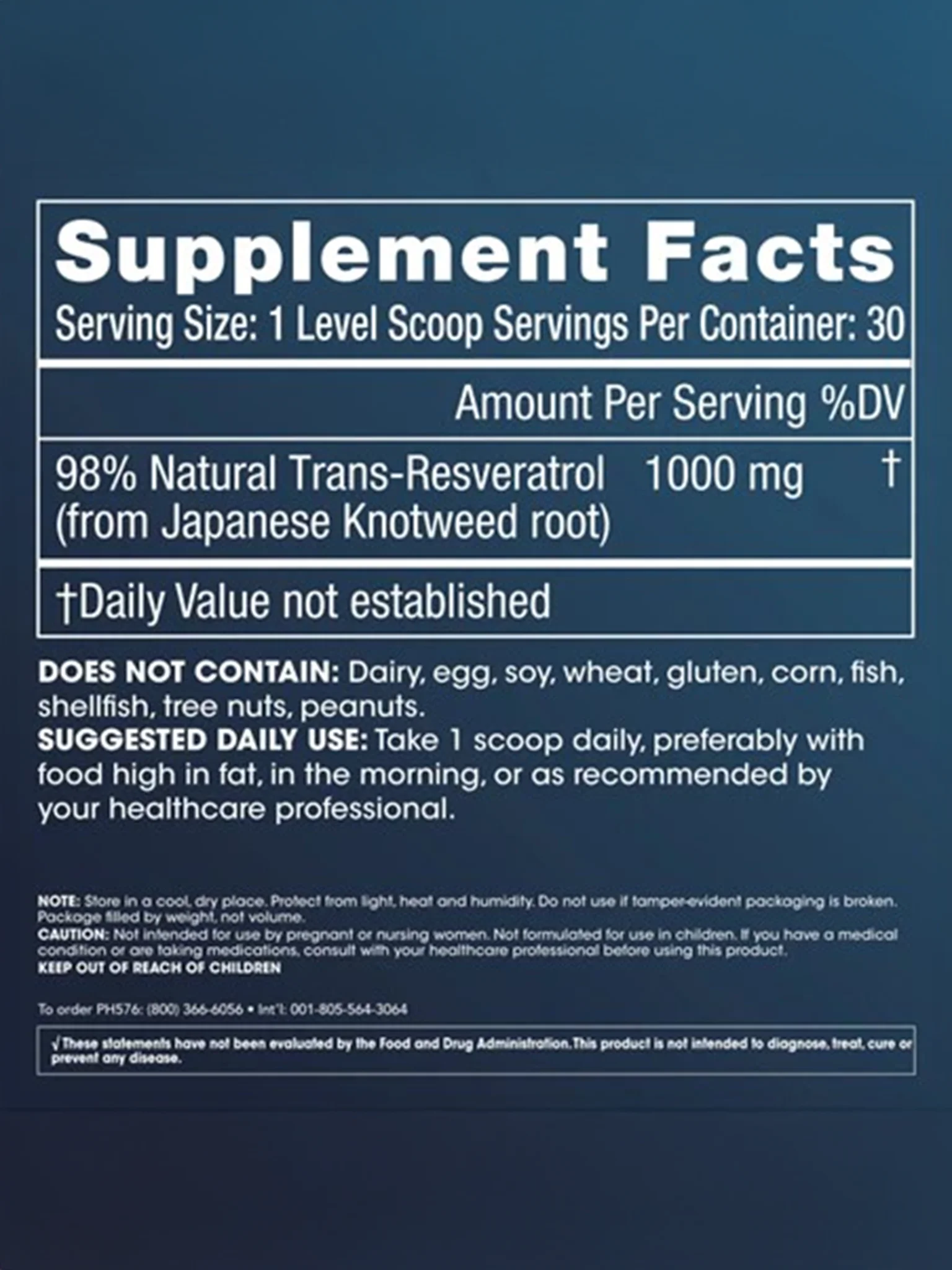 Micronized Trans Resveratrol Powder - 30g