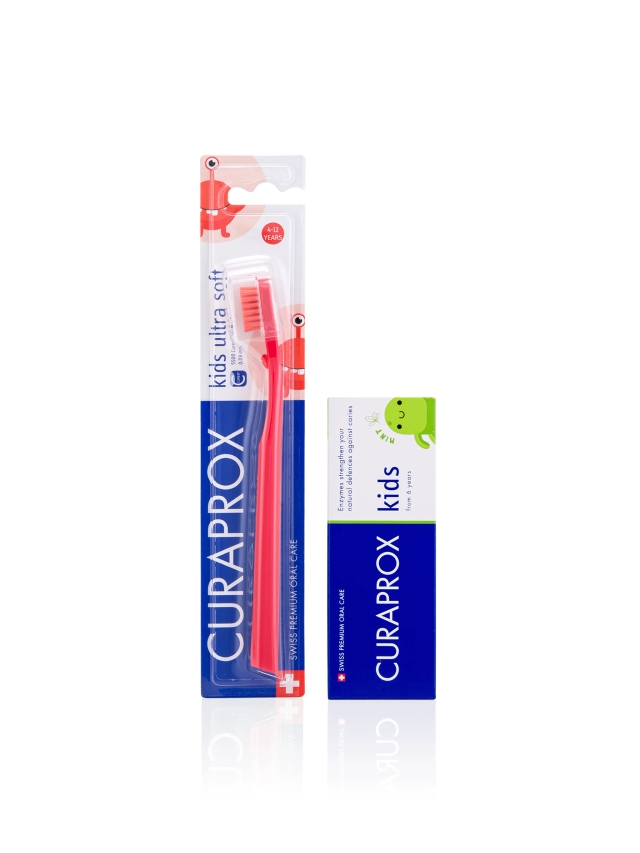 Curaprox Kids Dental Set 6+ Yrs  - Bundle (Mint Flavor)