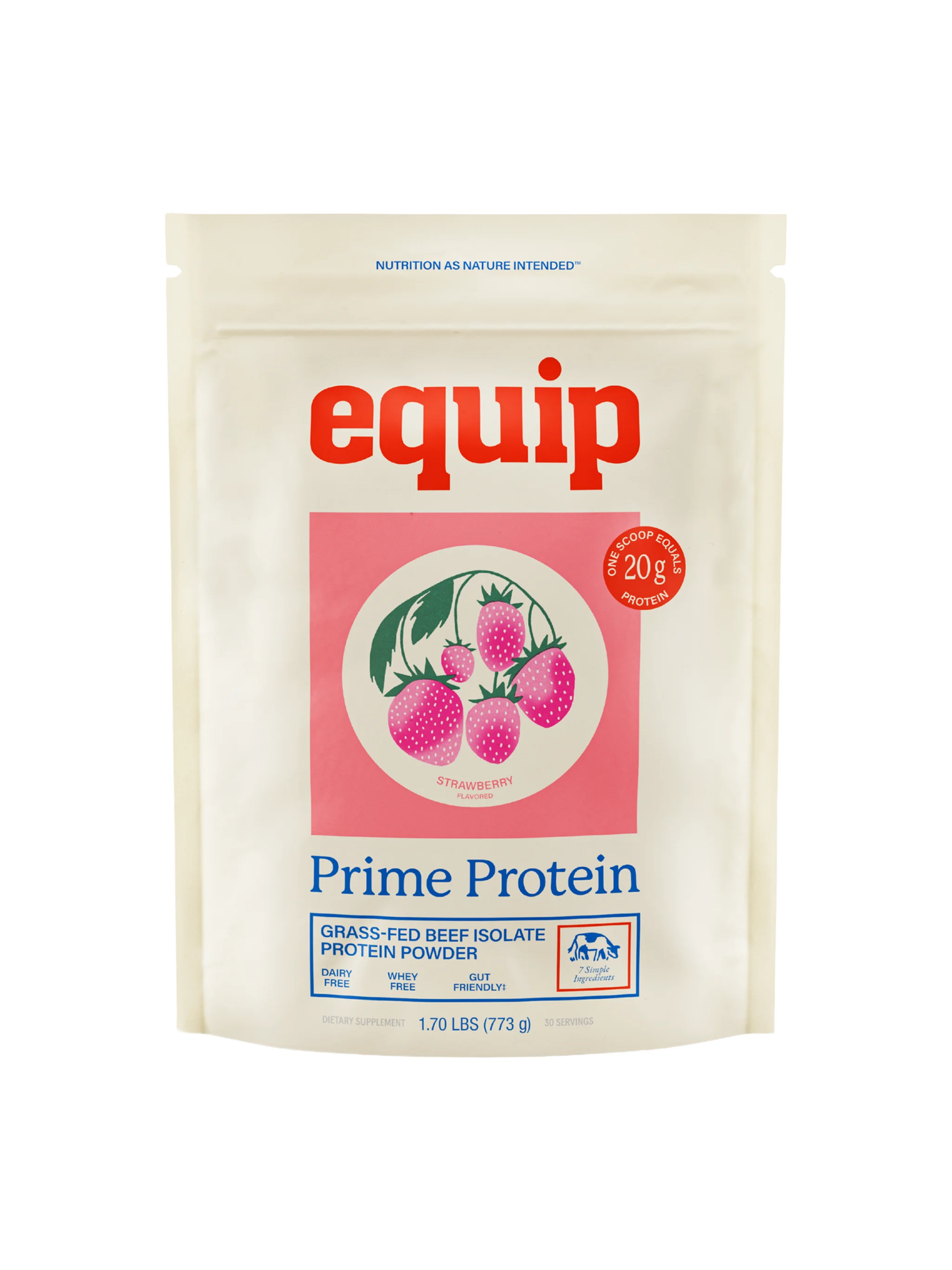 Prime Protein Beef Isolate Protein - Strawberry