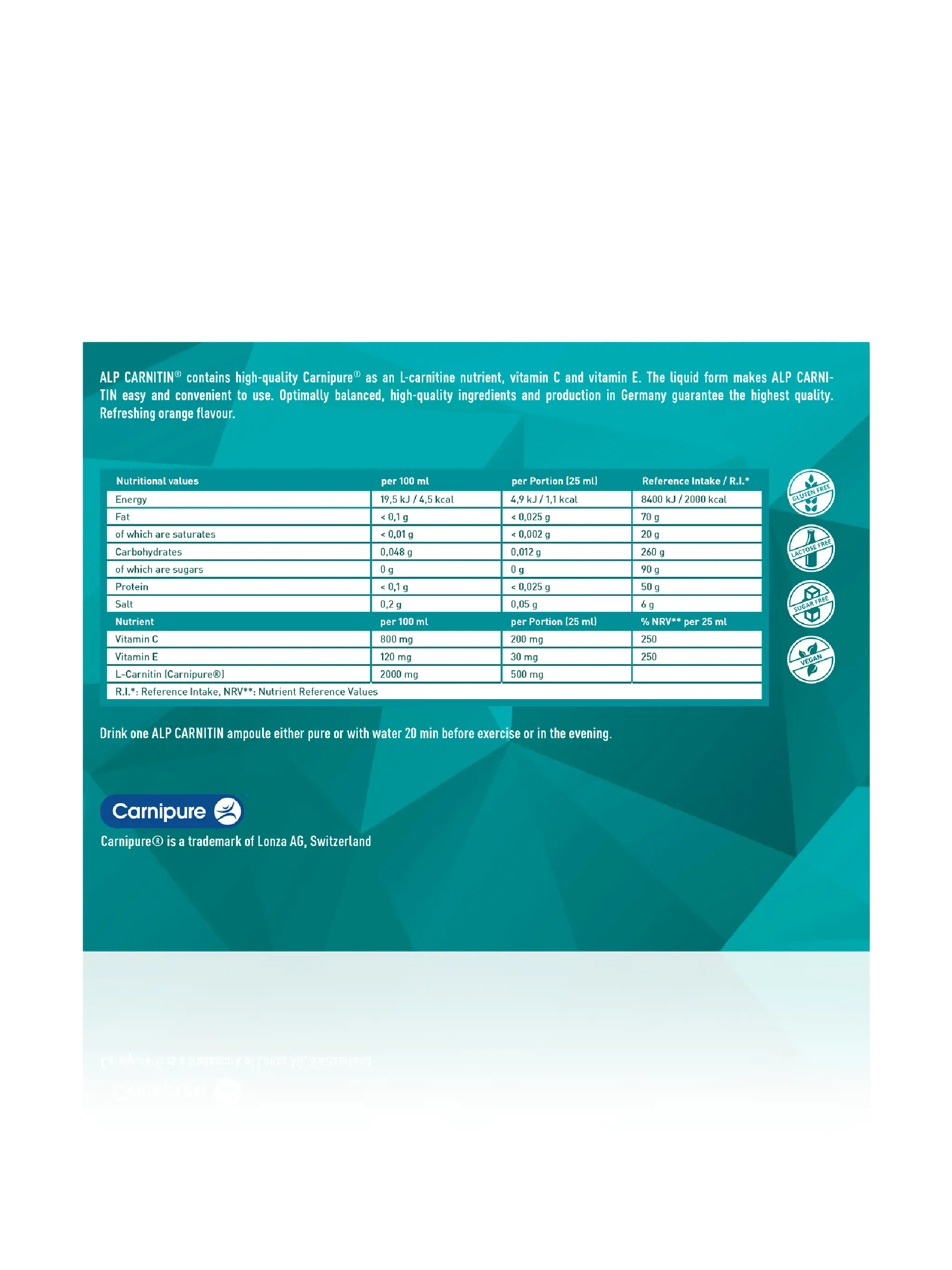 CARNITINE - 14 ampoules