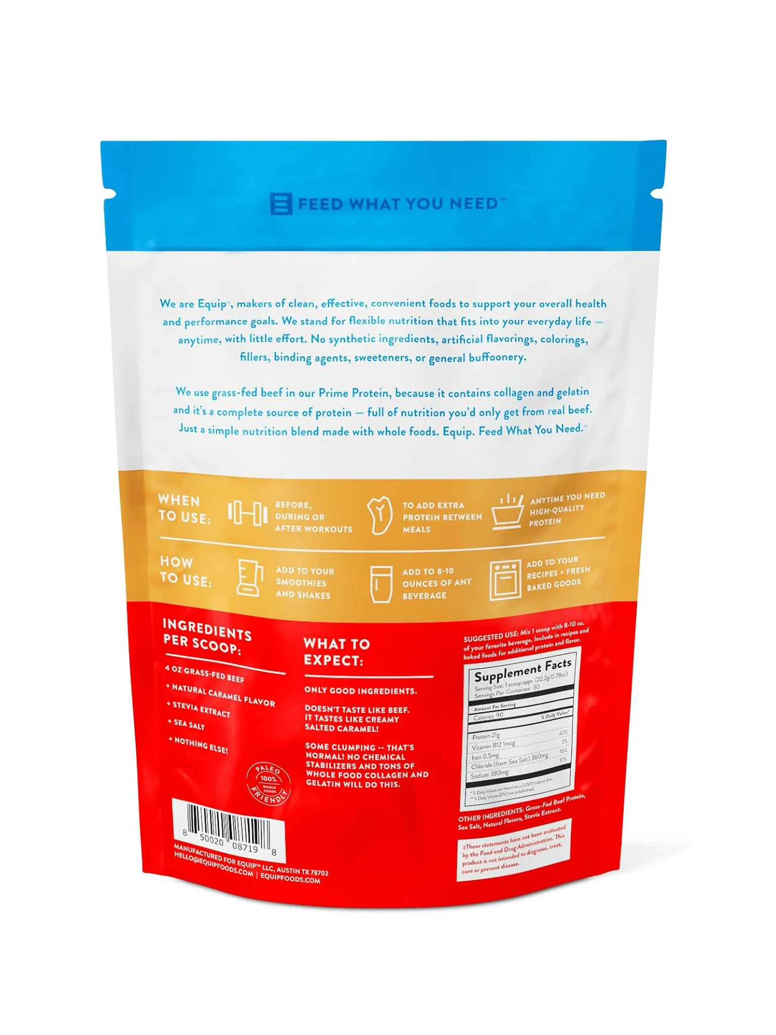 Prime Protein Beef Isolate Protein - Salted Caramel