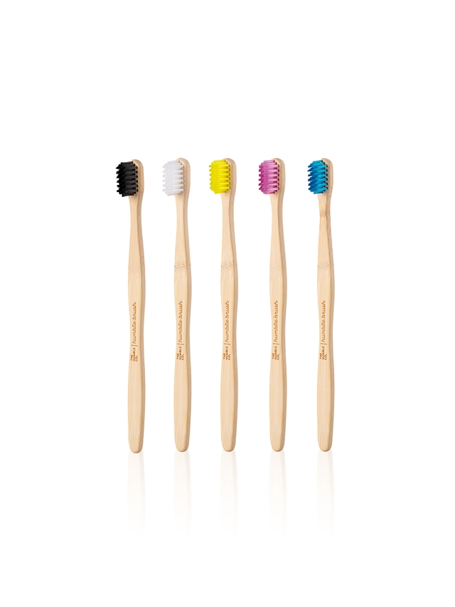 Family Pack of 5 Bamboo Toothbrushes - Sensitive