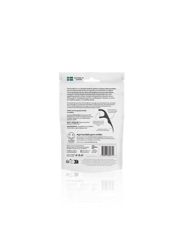 Plant-Based Floss Picks - Charcoal