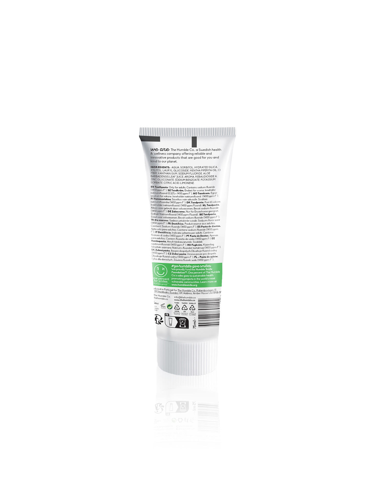 Humble Natural Toothpaste - 75ml Fresh Mint