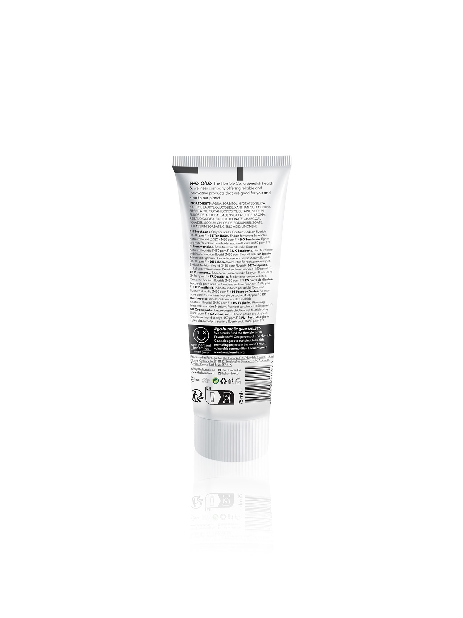 Humble Natural Toothpaste - 75ml Charcoal