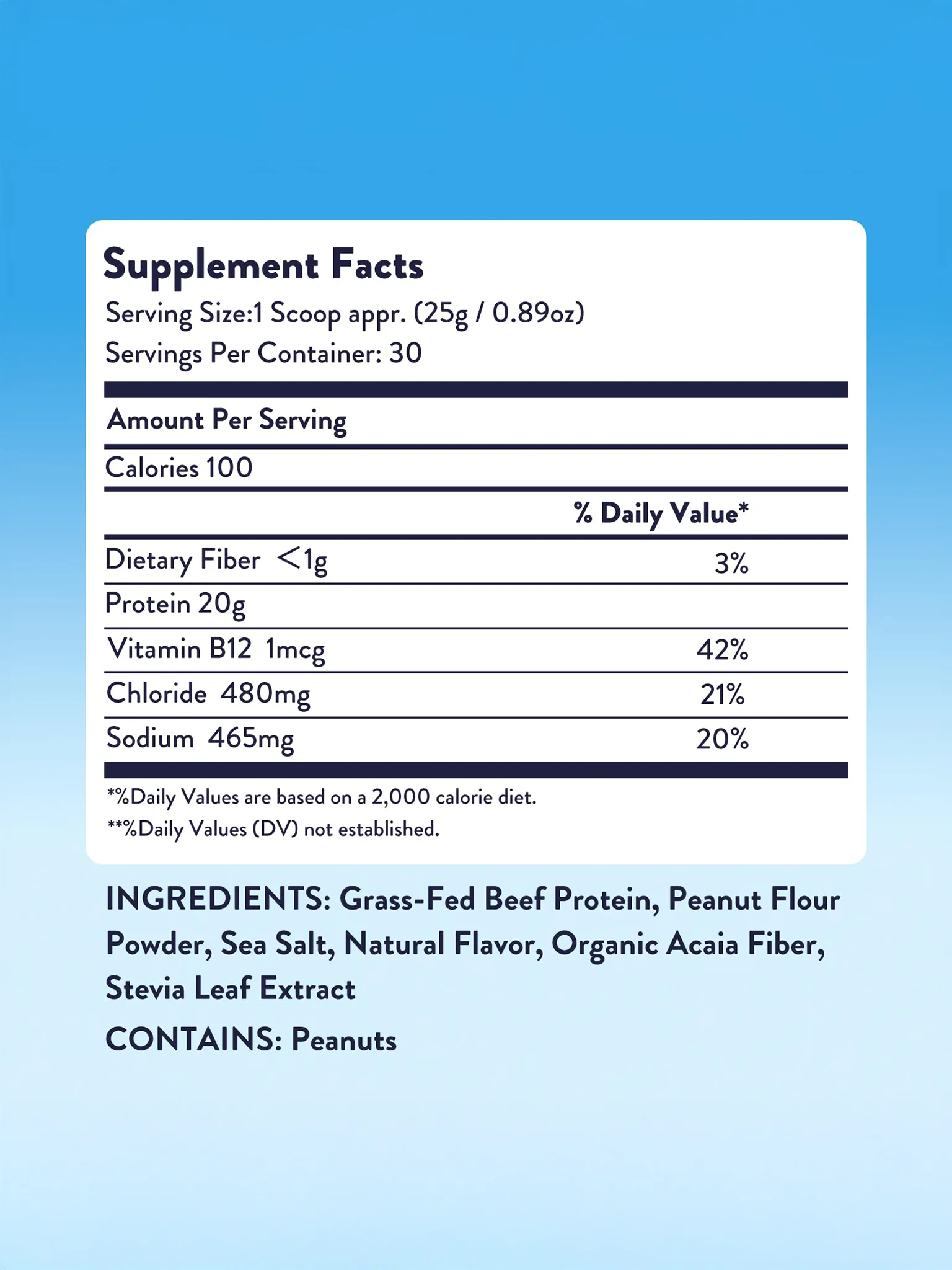 Prime Protein Beef Isolate Protein - Peanut Butter