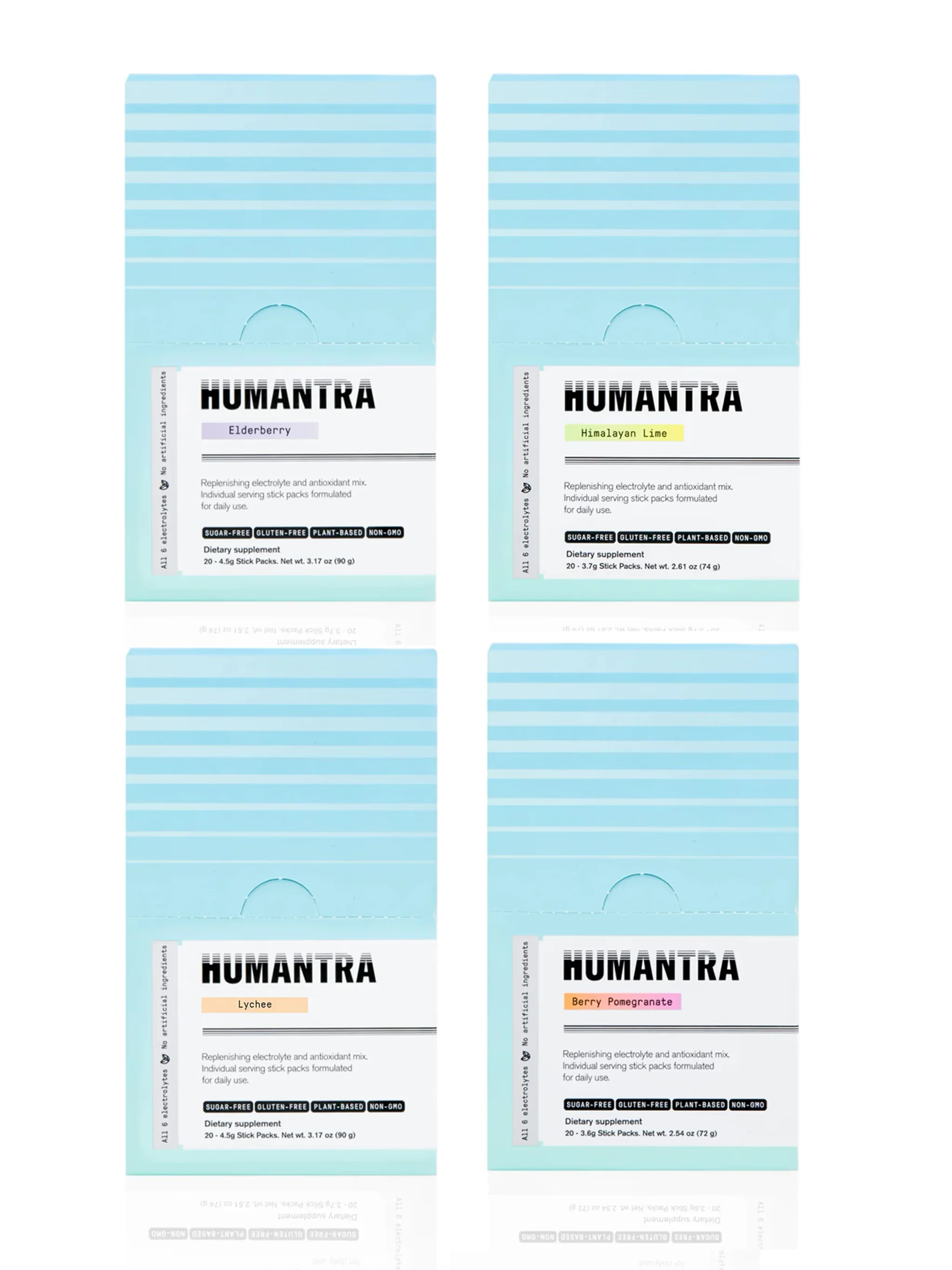 Electrolyte Antioxidant Drink Bundle - Pack of 4 (Mixed Flavors)