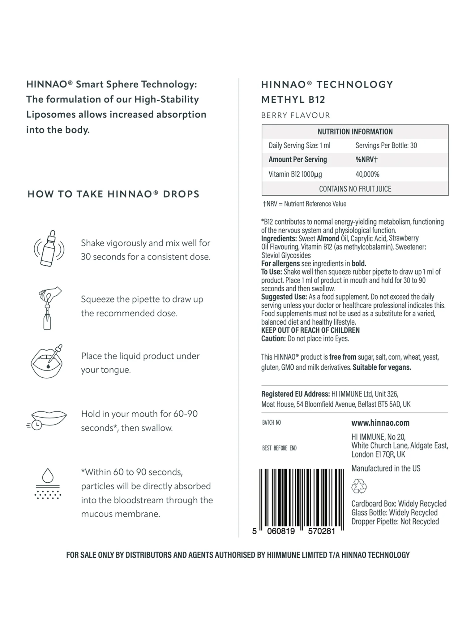 Methyl B12 High-Stability Liposomes - 30 ml
