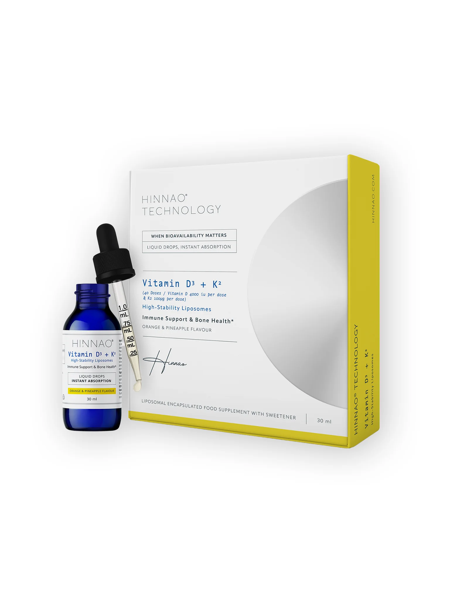 Vitamin D3 + K2 High-Stability Liposomes - 30 ml