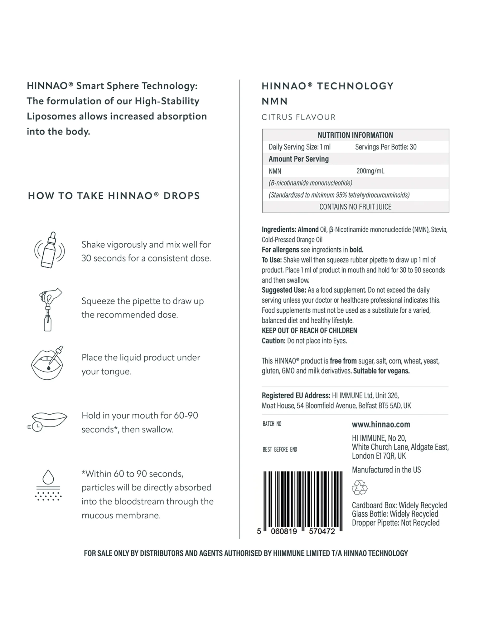 NMN High-Stability Liposomes - 30 ml