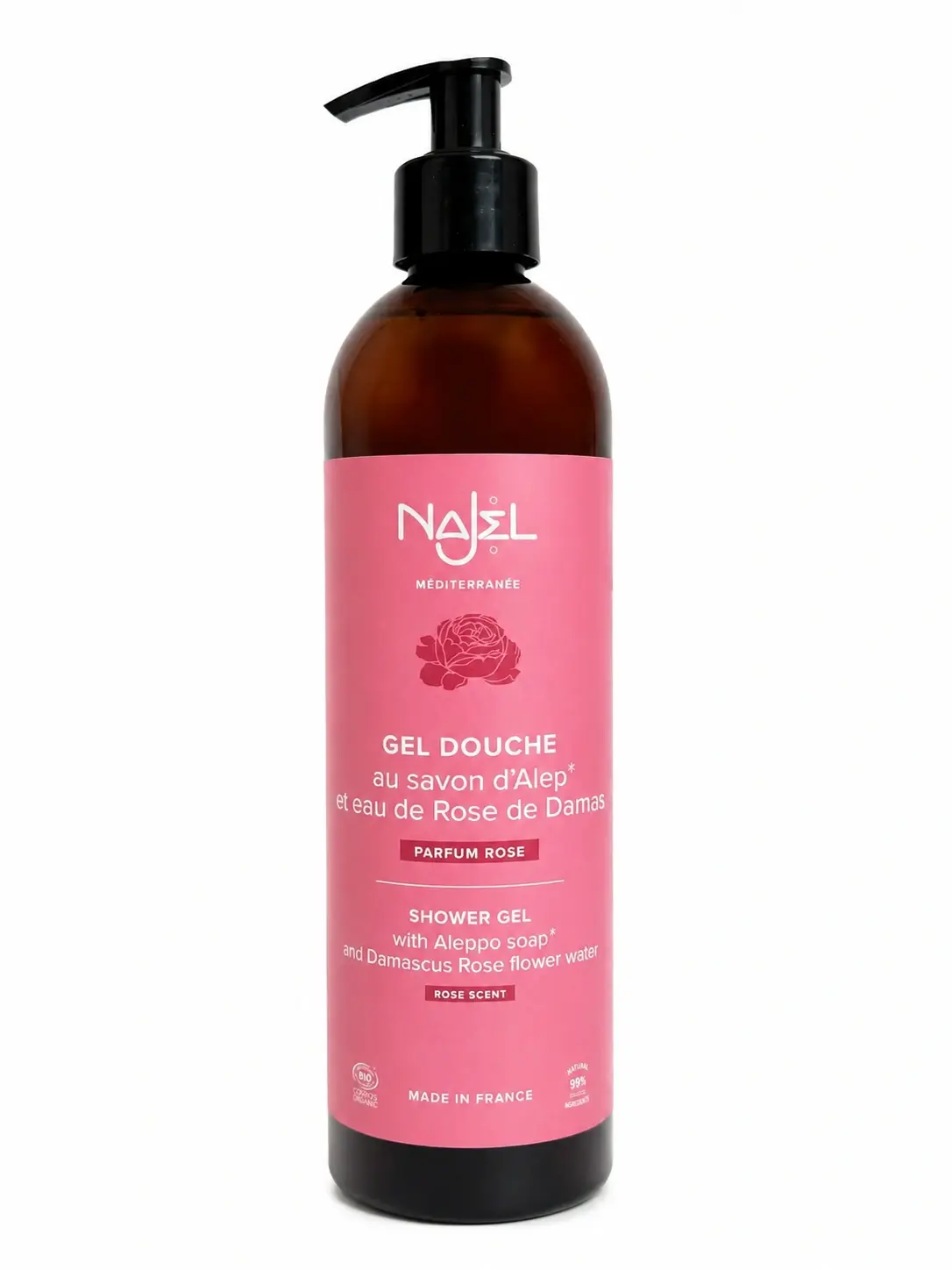 Organic Aleppo Soap Shower Gel - Rose - 500ml