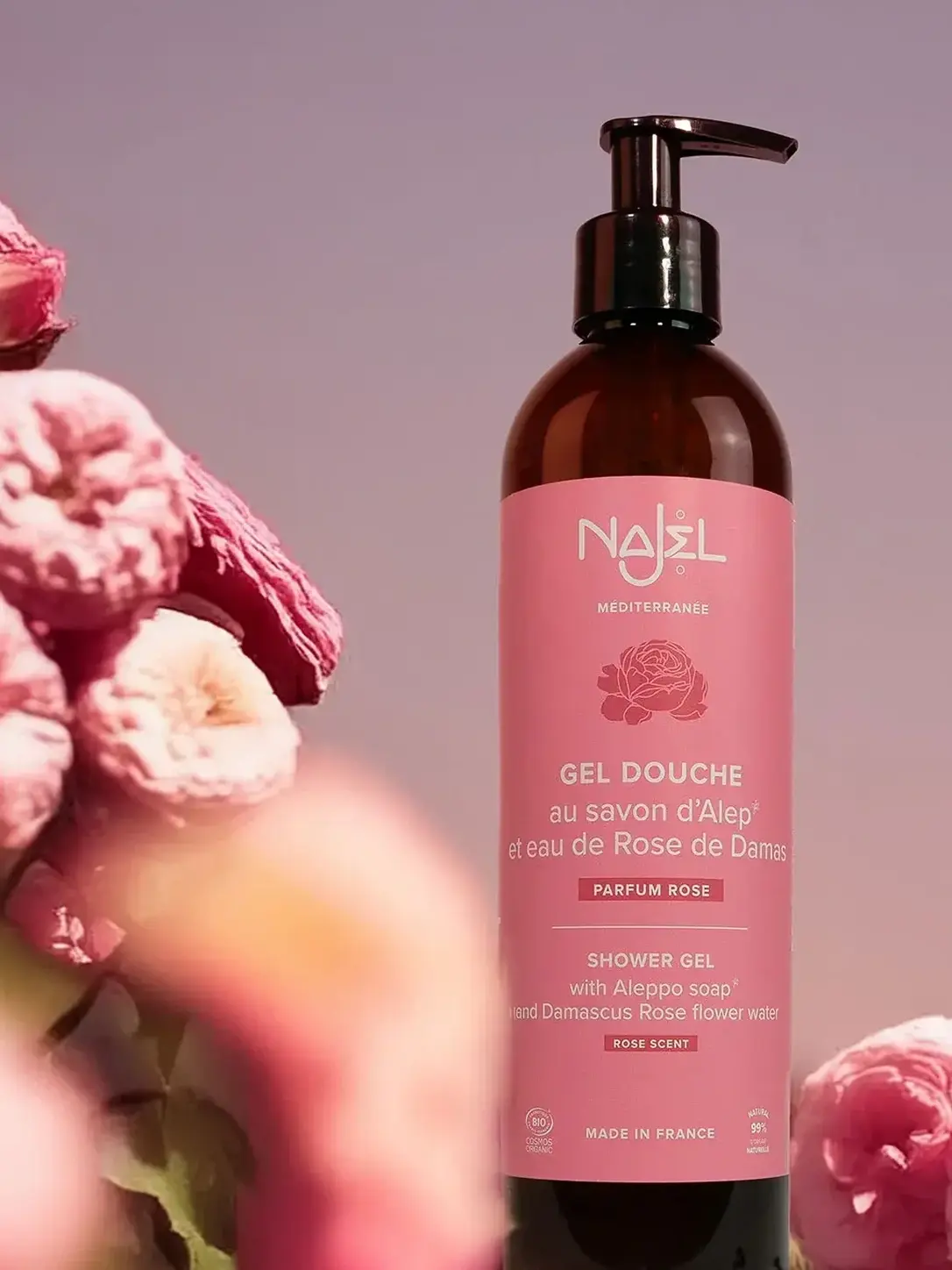 Organic Aleppo Soap Shower Gel - Rose - 500ml